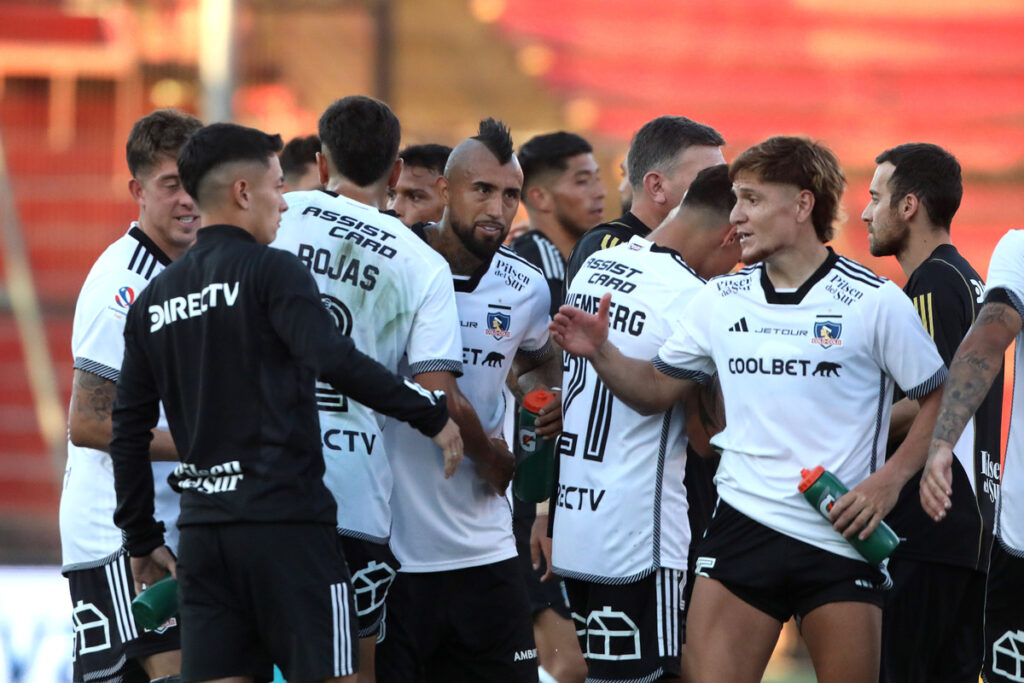 Jugadores de Colo-Colo tras un partido.