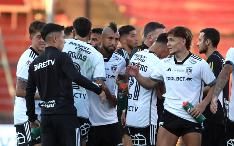 Jugadores de Colo-Colo tras un partido.