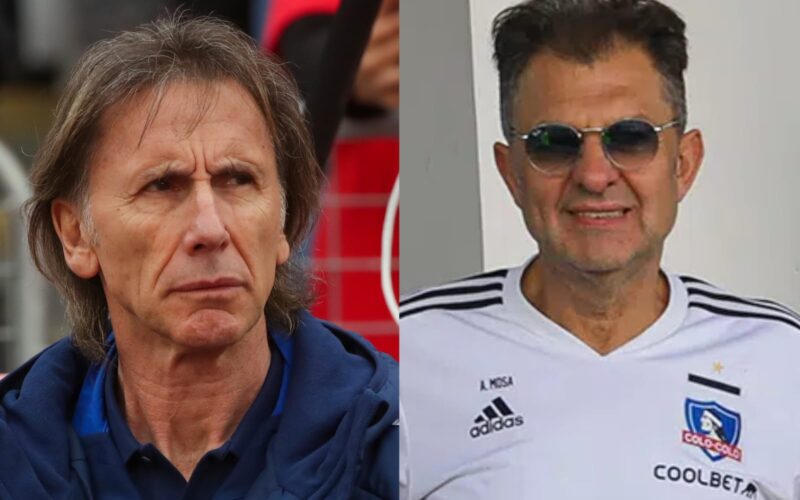 Primer plano a Ricardo Gareca y Aníbal Mosa.