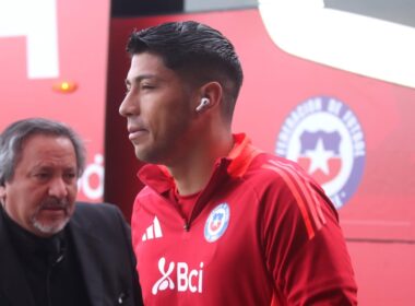 Brayan Cortés durante una fecha FIFA con la Selección Chilena.