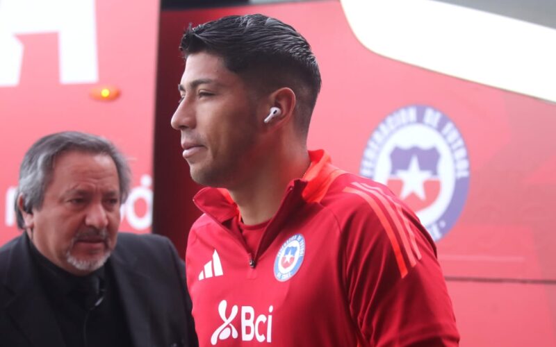 Brayan Cortés durante una fecha FIFA con la Selección Chilena.