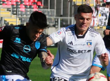 Primer plano a Lucas Cepeda durante el partido de Colo-Colo vs Magallanes.