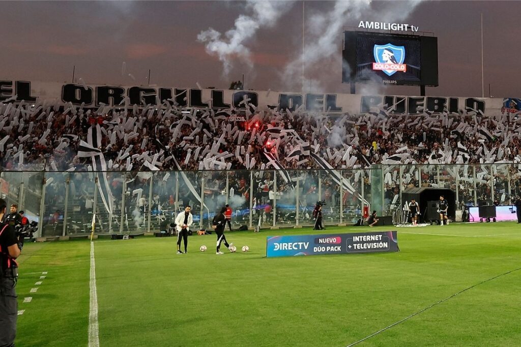 Estadio Monumental durante el partido frente Universidad Católica.