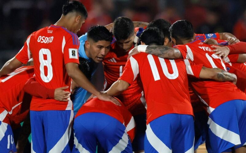 Selección Chilena en el duelo frente a Brasil.