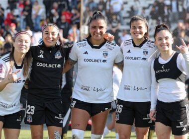 Jugadoras de Colo-Colo en el triunfo frente a Universidad de Chile.