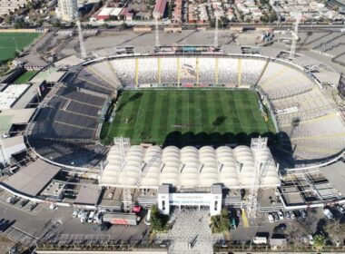 Toma aérea del Estadio Monumental.