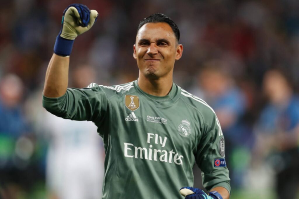 Primer plano a Keylor Navas con la camiseta del Real Madrid.