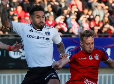 Marcos Bolados durante el partido de Unión la Calera vs Colo-Colo.