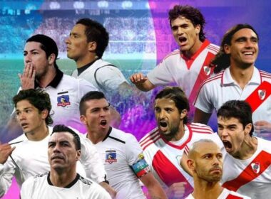 Afiche Duelo de Leyendas de Colo-Colo y River Plate.