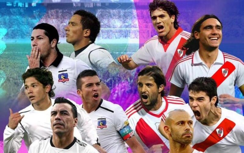 Afiche Duelo de Leyendas de Colo-Colo y River Plate.