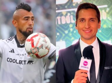 Primer plano a Arturo Vidal y Daniel Arrieta