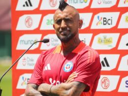 Primer plano a Arturo Vidal en su retorno a la Selección Chilena.