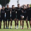 Jugadores de Colo-Colo durante un entrenamiento.