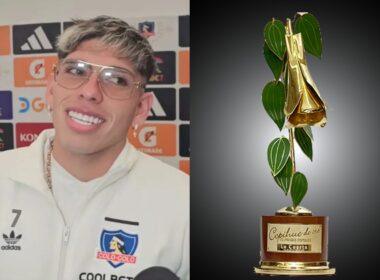 Carlos Palacios y un premio del Copihue de Oro