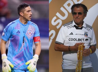 El ex portero Claudio Bravo y el presidente de Blanco y Negro Aníbal Mosa