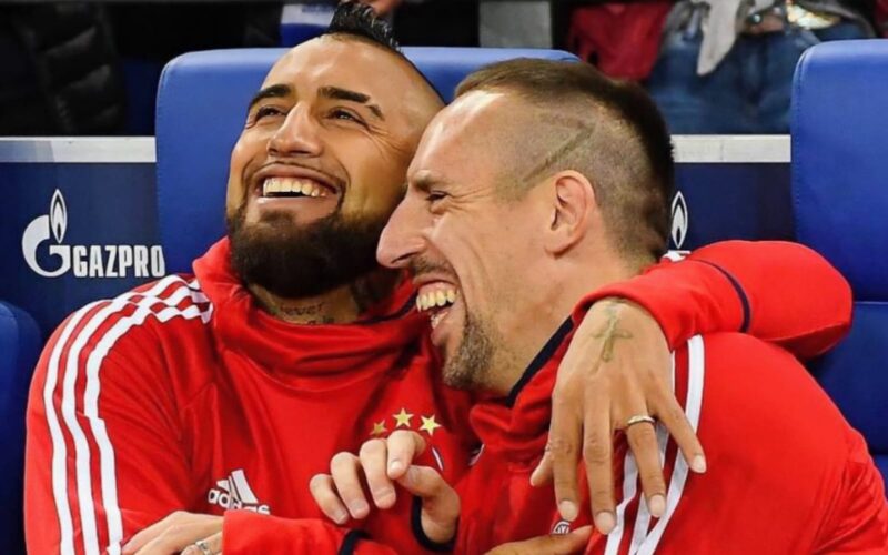 Arturo Vidal y Franck Ribéry en el Bayern Múnich.