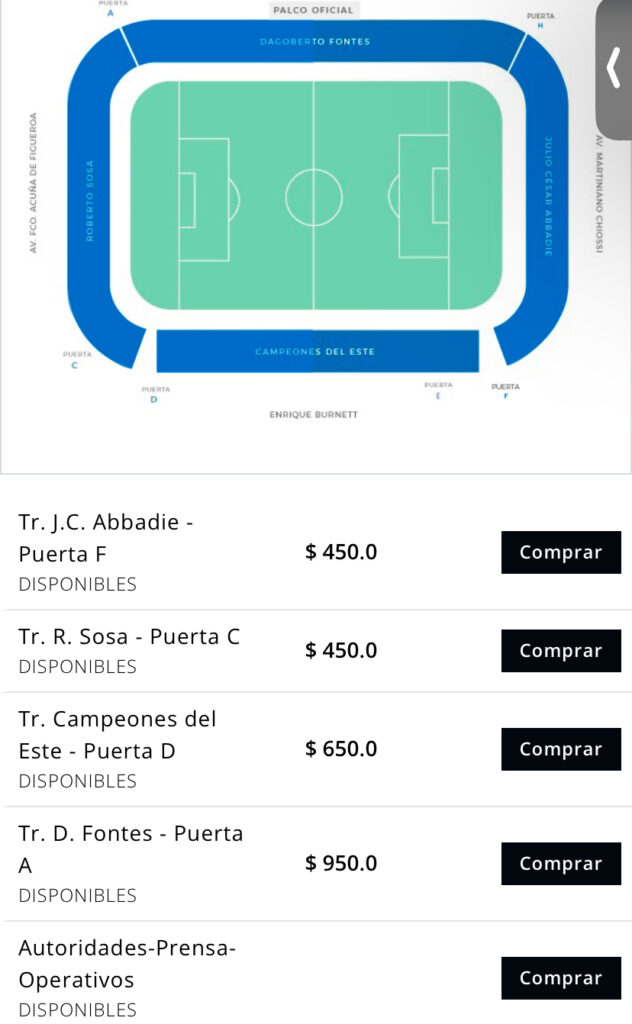 Venta de entradas para el partido de Peñarol vs Colo-Colo