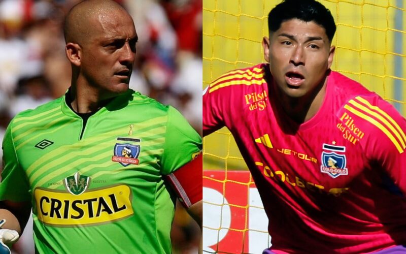 Eduardo Lobos y Brayan Cortés con camiseta de Colo-Colo.