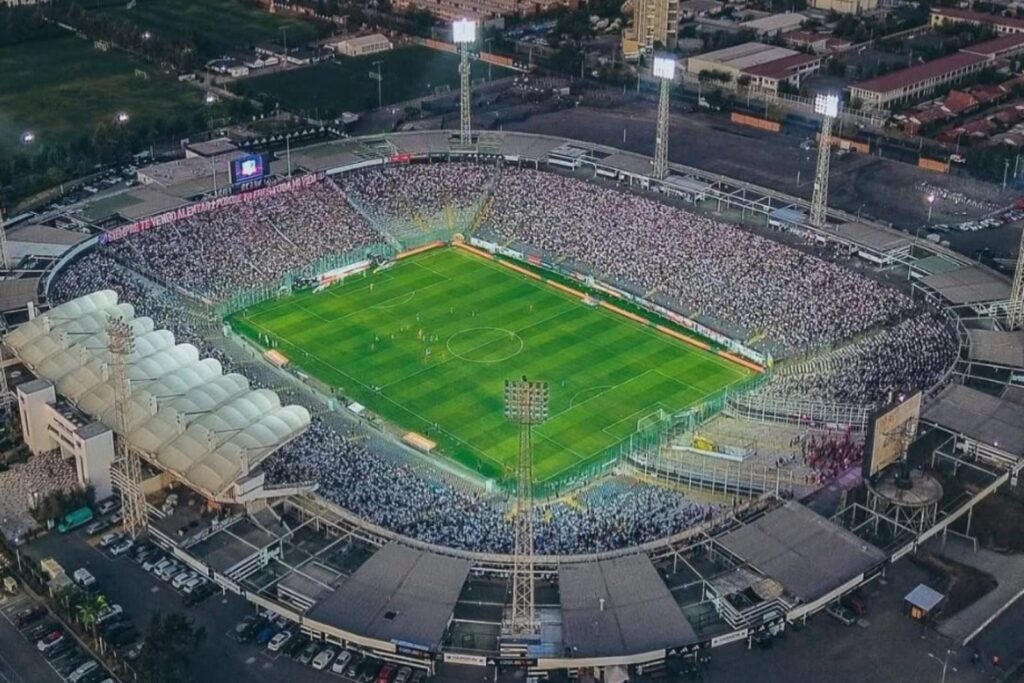 Vista aérea del Estadio Monumental.