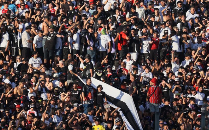 Hinchas de Colo-Colo en la Garra Blanca.