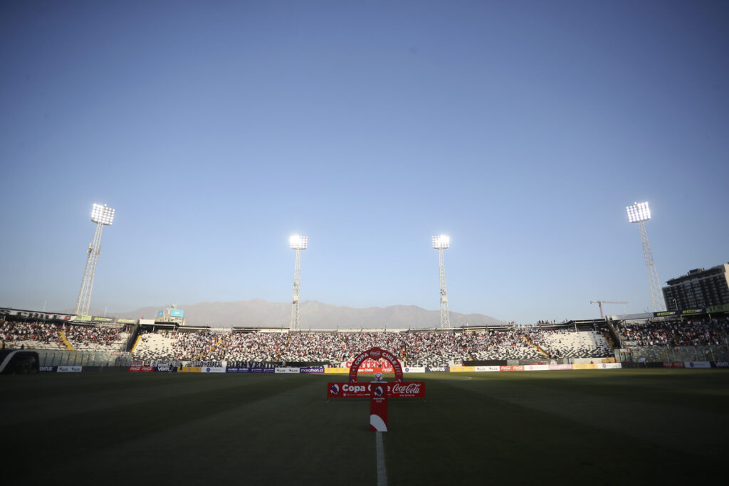 Estadio Monumental antes del inicio del partido entre Colo-Colo y Deportes Limache por Copa Chile.