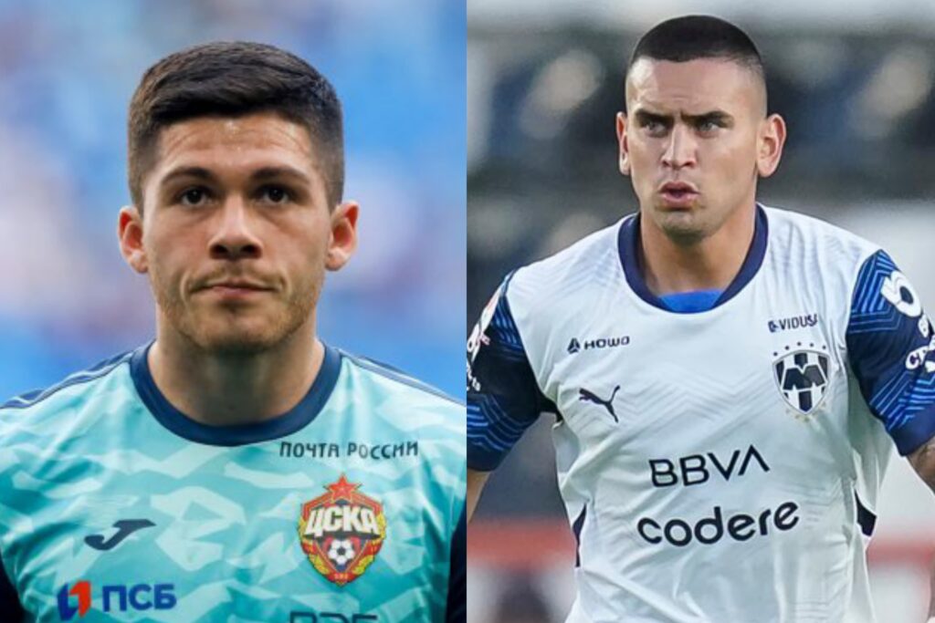 Víctor Felipe Méndez con CSKA Moscú y Sebastián Vegas con camiseta de Monterrey.