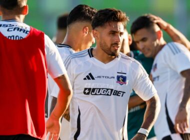 Marcos Bolados y Sebastián Vegas tras el final del partido ante Santiago Wanderers.