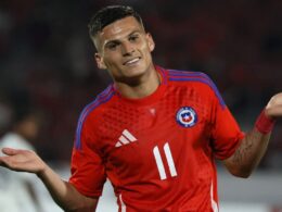 Lucas Cepeda en la Selección Chilena frente a Panamá.