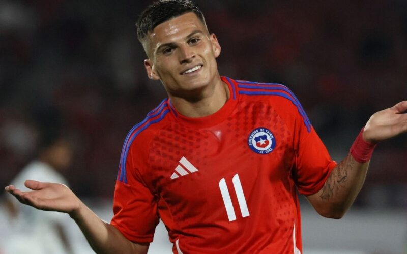 Lucas Cepeda en la Selección Chilena frente a Panamá.