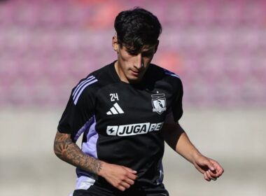 Francisco Marchant durante un entrenamiento de Colo-Colo en La Serena.