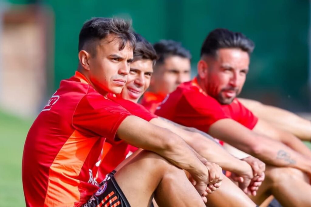 Jugadores de Colo-Colo en un entrenamiento de la Selección Chilena