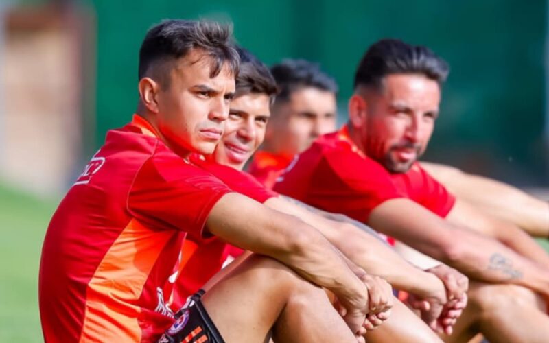 Jugadores de Colo-Colo en un entrenamiento de la Selección Chilena