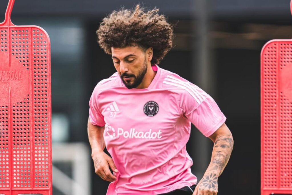 Maximiliano Falcón entrenando con el Inter Miami