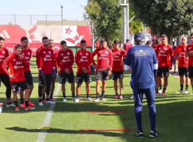 Entrenamiento de la Selección Chilena en Juan Pinto Durán.