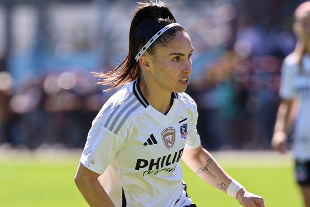 Javiera Grez en el partido de Colo-Colo Femenino.