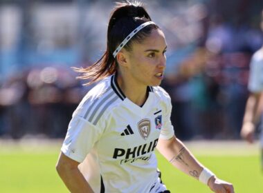 Javiera Grez en el partido de Colo-Colo Femenino.