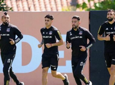 Entrenamiento de Colo-Colo en el Estadio Monumental.