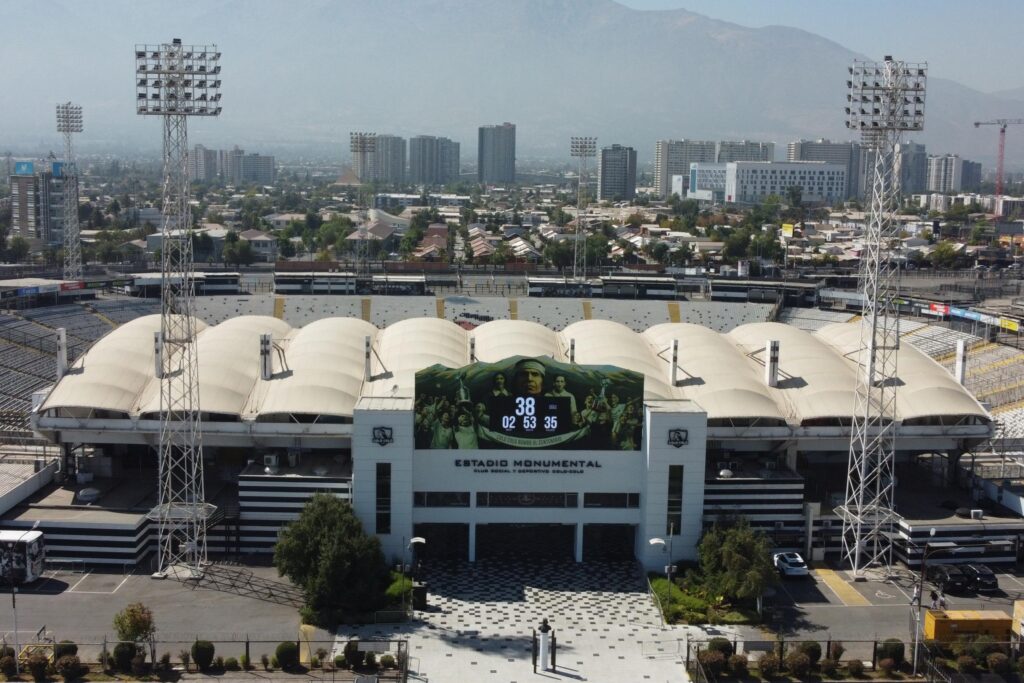 Vista aérea del Estadio Monumental.