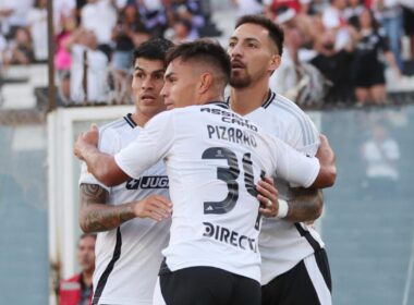 Gol de Colo-Colo frente a Unión San Felipe en el Estadio Monumental.