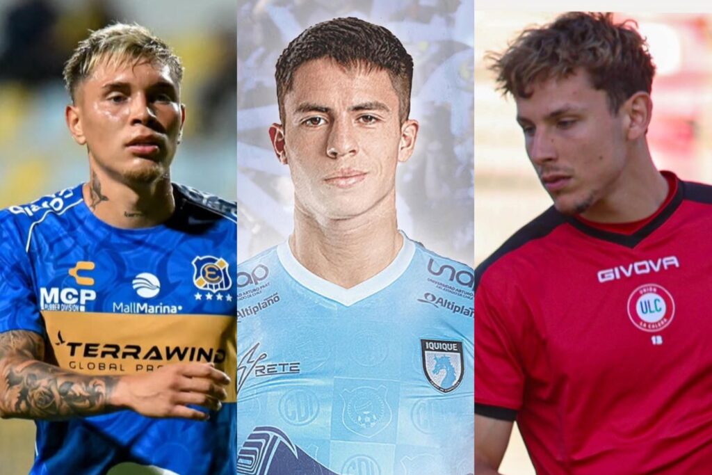 Lucas Soto, Matías Moya y Martín Ballesteros en sus nuevos clubes.