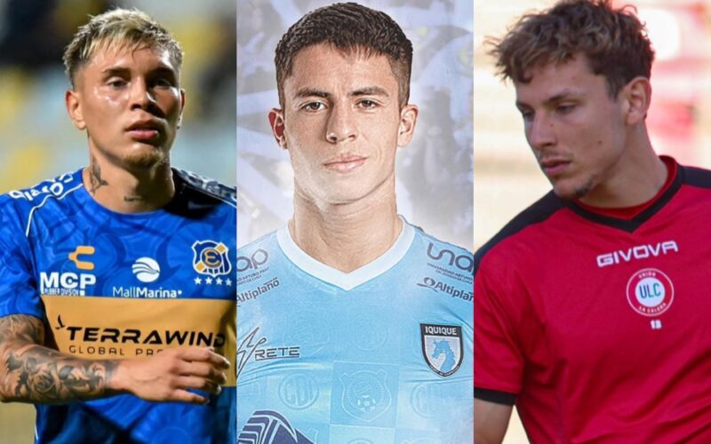 Lucas Soto, Matías Moya y Martín Ballesteros en sus nuevos clubes.