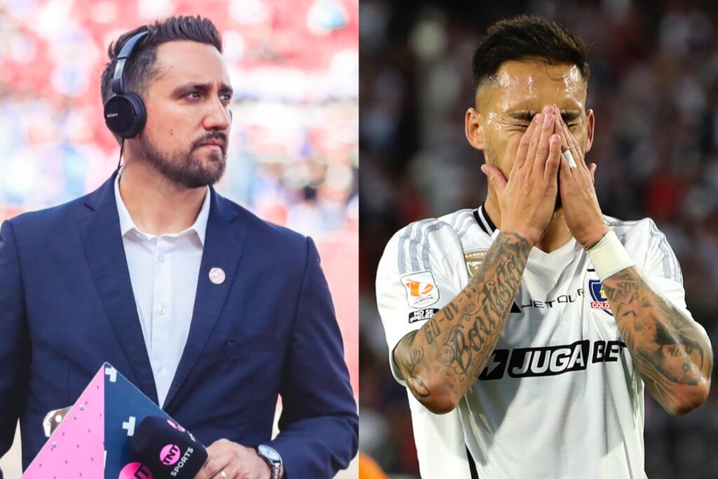 Marcelo Muñoz y Javier Correa lamentándose su fallo con Colo-Colo.