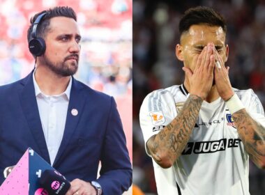 Marcelo Muñoz y Javier Correa lamentándose su fallo con Colo-Colo.