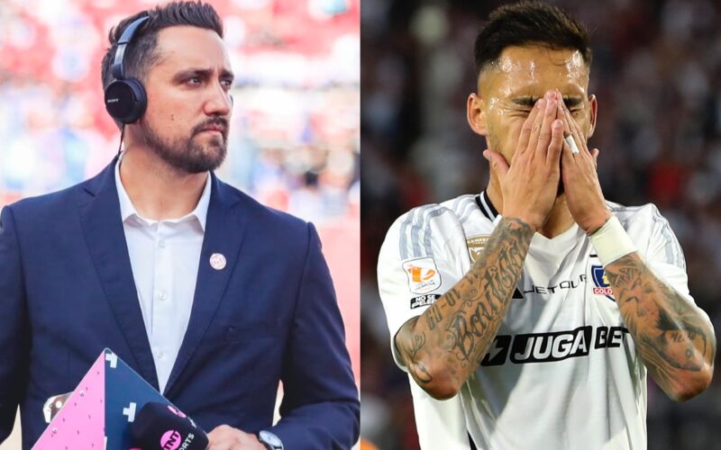 Marcelo Muñoz y Javier Correa lamentándose su fallo con Colo-Colo.