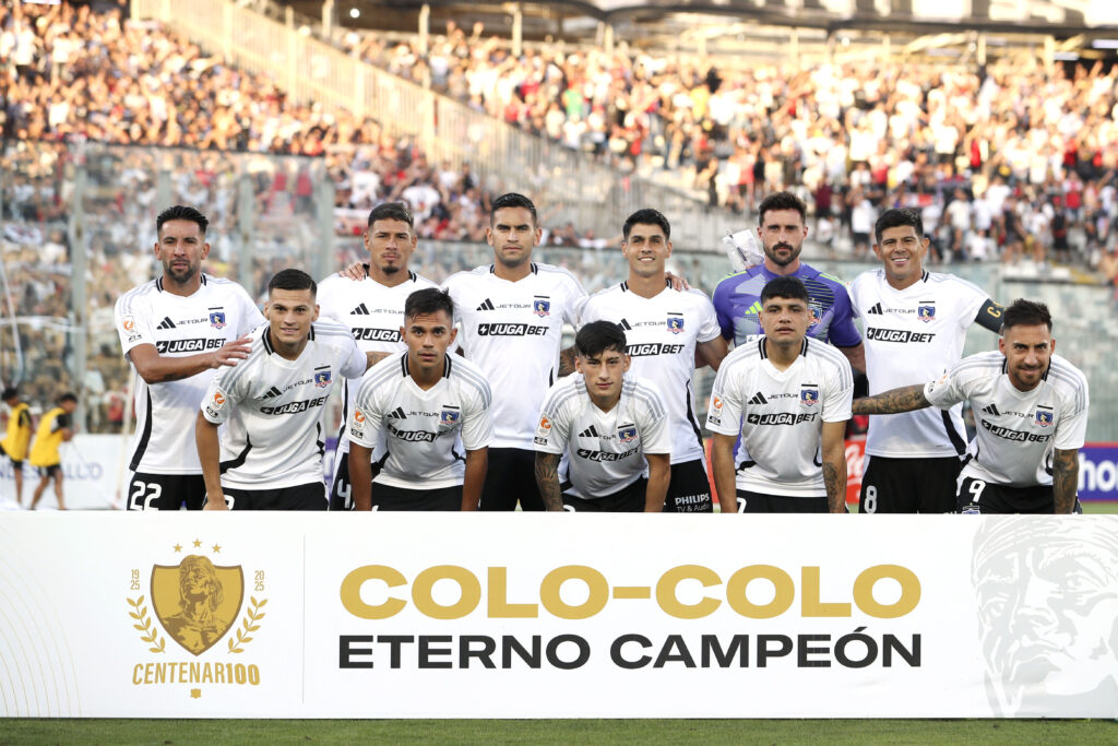 Futbol, Colo Colo vs Union San Felipe. Fase de grupos, Copa Chile 2024. El equipo de Colo Colo es fotografiado antes del partido del grupo B de la Copa Chile realizado en el estadio Monumental de Santiago, Chile. 12/02/2025 Felipe Zanca/Photosport Football, Colo Colo vs Union San Felipe. Group stage, 2025 Copa Chile. Colo Colo Õs team are pictured b aefore group stage B match of the Copa Chile Championship at the Monumental stadium in Santiago, Chile. 12/02/2025 Felipe Zanca/Photosport