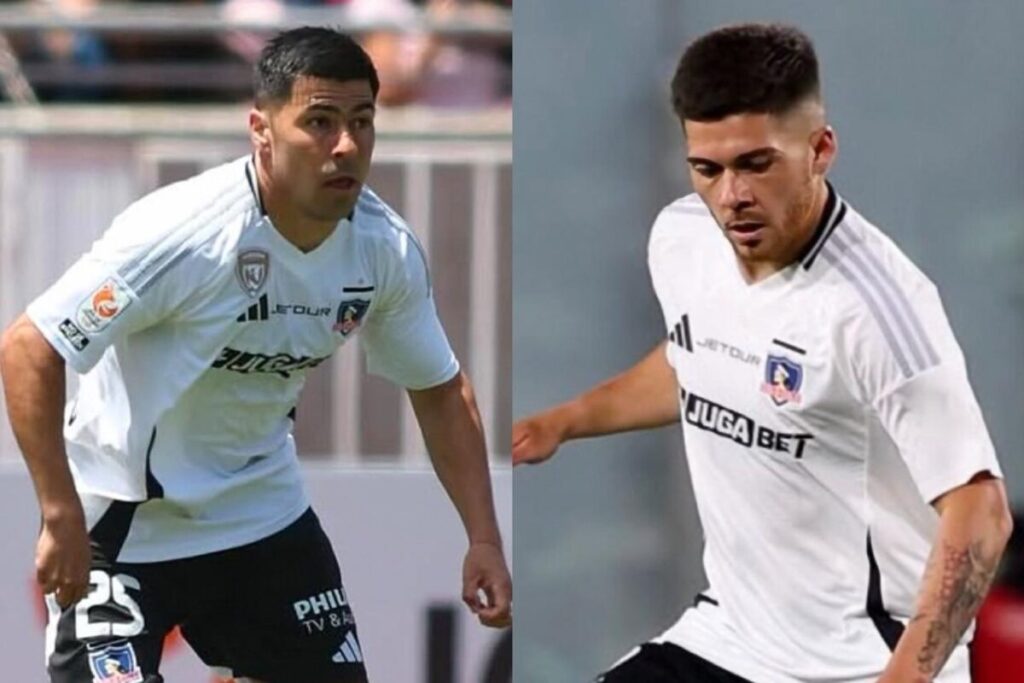 Tomás Alarcón y Víctor Felipe Méndez con la camiseta de Colo-Colo.